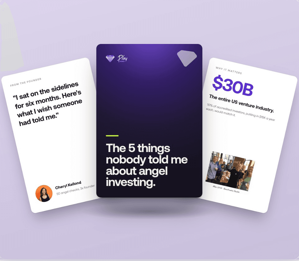 Playbook preview: the five things nobody told me about angel investing, from founder Cheryl Kellond.